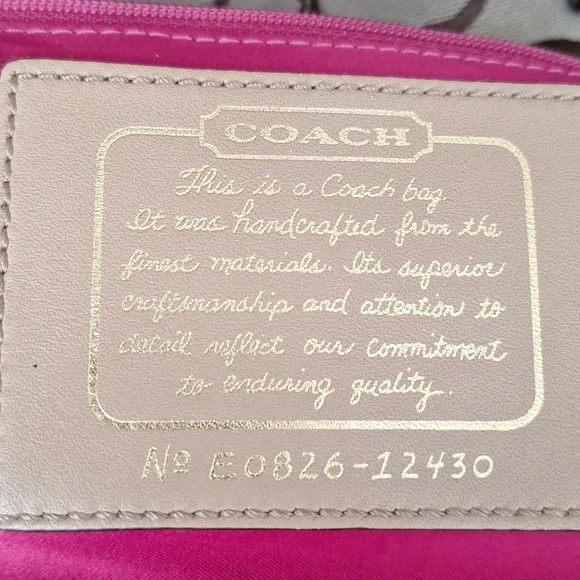 Coach Timeless Signature Canvas and Leather Barrel Bag Style 12430 - Picture 8 of 16
